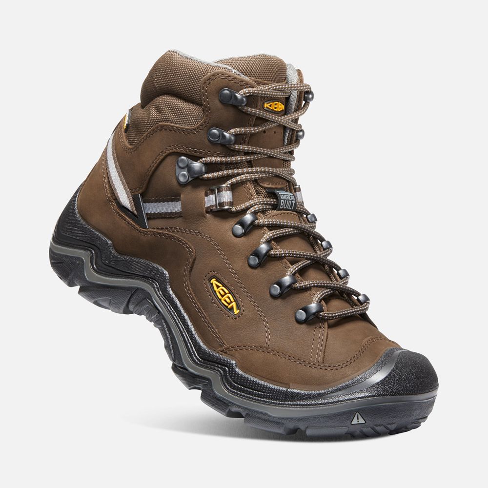 Botas de Seguridad Keen Mexico Marrom - Hombre Durand Ii Mid Wp Wide - YL4053792